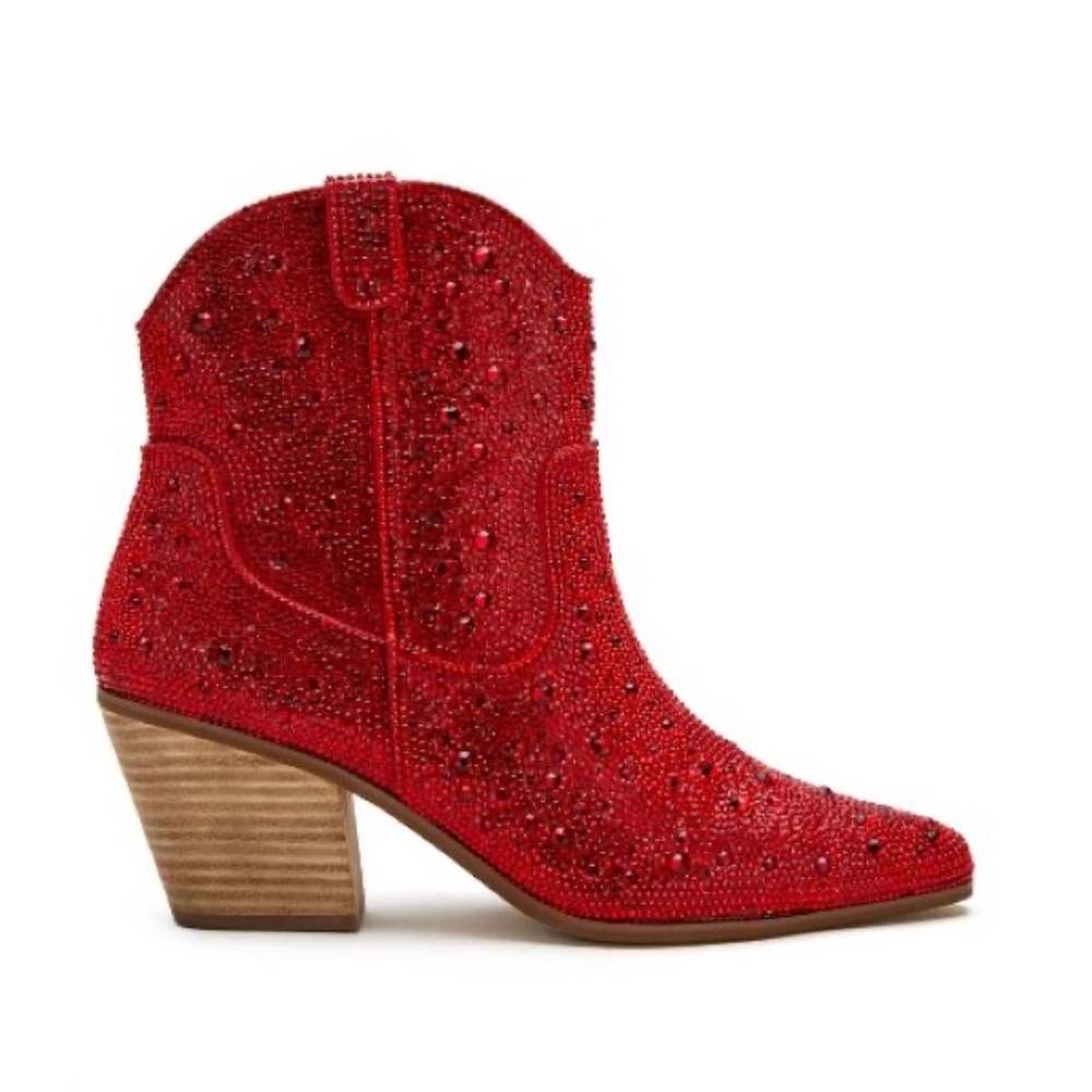 Matisse Harlow Red Ankle Boot Size 10